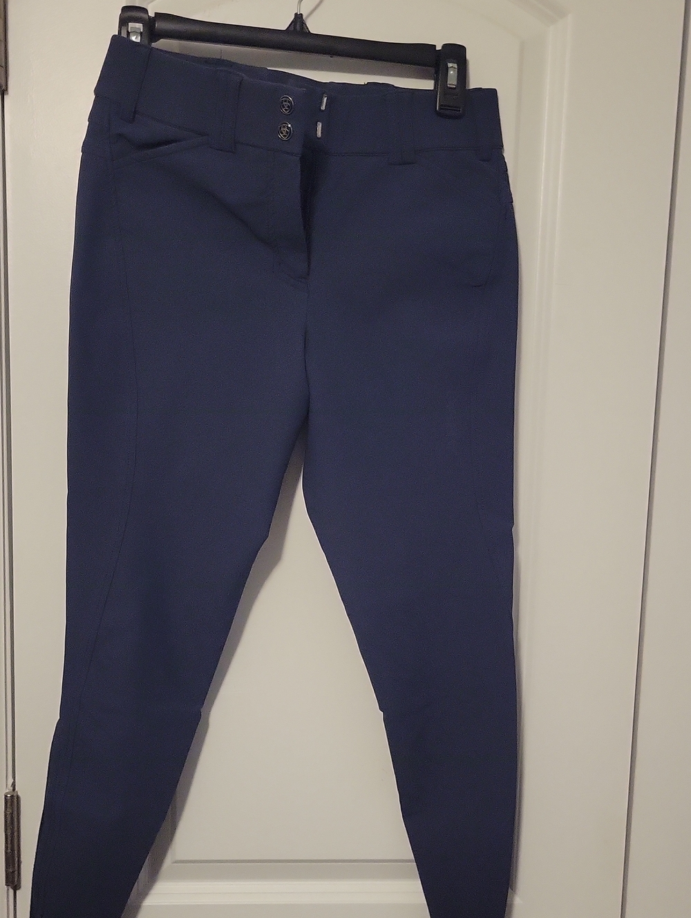 Ariat Navy Women's Riding Pant Like New Missing One Snap On Back Right Pocket